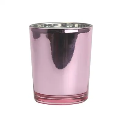 Jar Cannwyll Gwydr Pinc